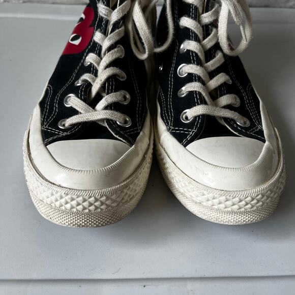 Comme de Garcons x Converse Lace Up Chuck Taylor Canvas High Top Sneaker 5/ 7 - Picture 3 of 7